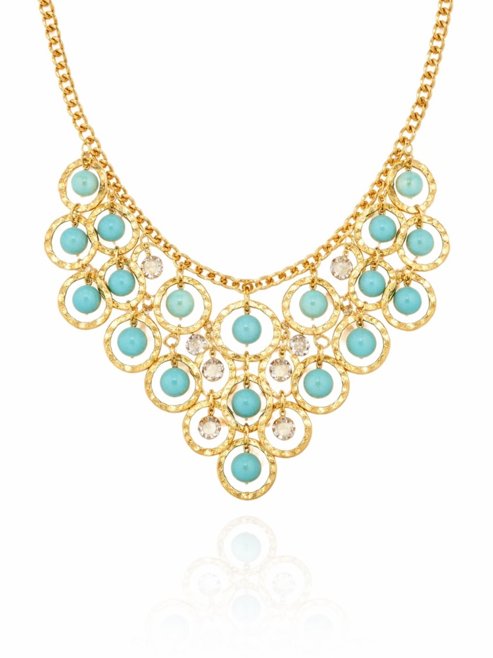 Handmade Hammered Metal Bead Necklace